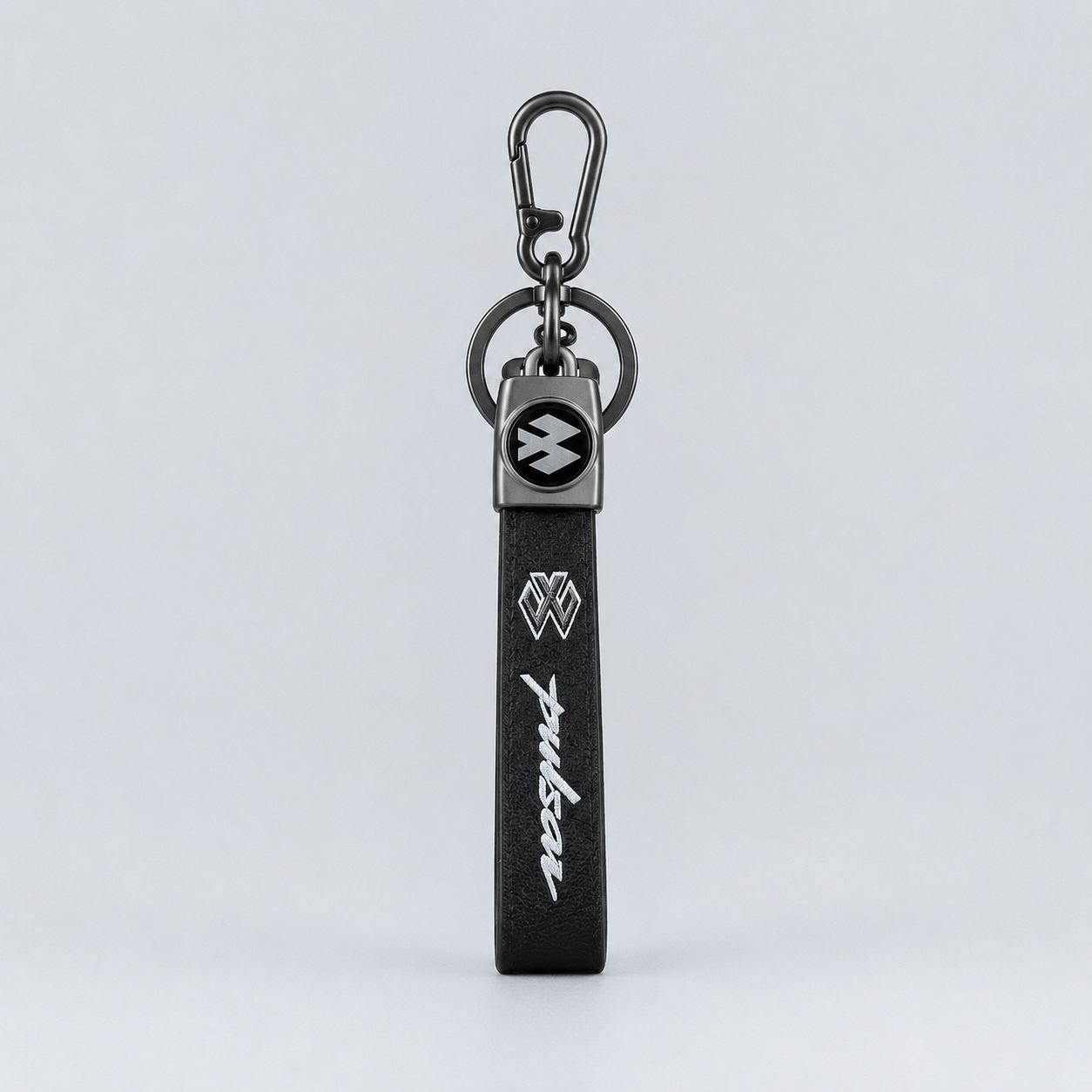 Pulsar Leather Keychain – Premium Leather Keyring for Bike Enthusiasts