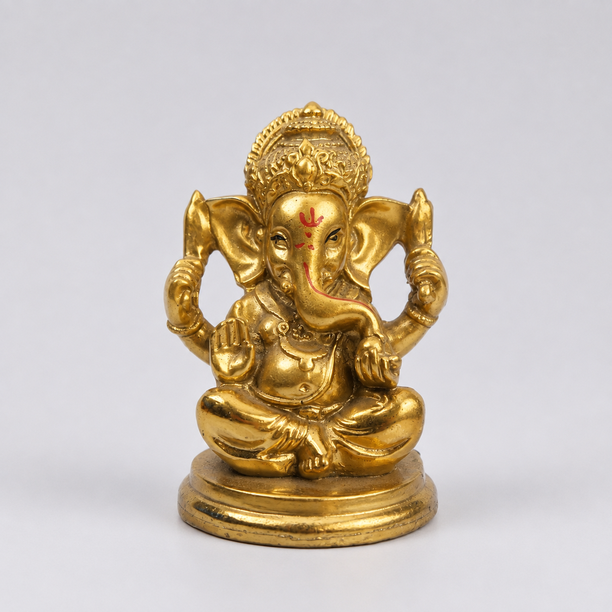 Lord Ganesha Gold Finish Idol – Pooja & Home Decor Statue