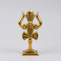 Lord Shiva Trishul Symbol Stand – Gold Finish Pooja Decor
