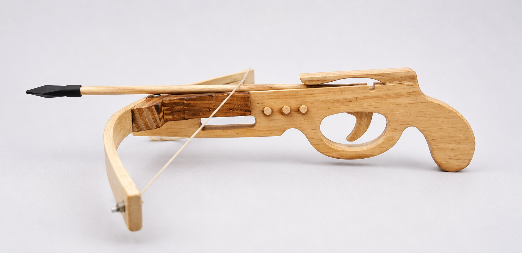 Wooden Rubber Band Toy Gun with Arrow – Classic Outdoor Play Toy