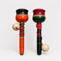 Traditional Wooden Damroo Rattle with Wooden Ball | Handmade Indian Drum Toy for Babies