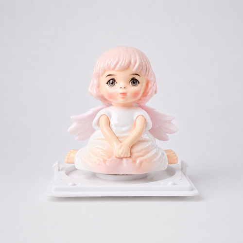 Cute Angel Doll Figurine – Rotating Base Car Dashboard & Desk Decor