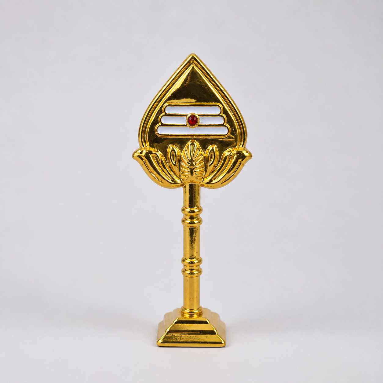 Lord Murugan Vel (Sacred Spear) Stand – Brass Finish Pooja & Car Dashboard Decor