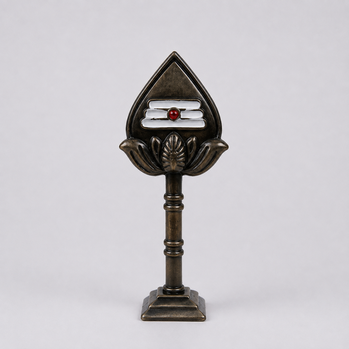 Lord Murugan Vel (Sacred Spear) Stand – Brass Finish Pooja & Car Dashboard Decor