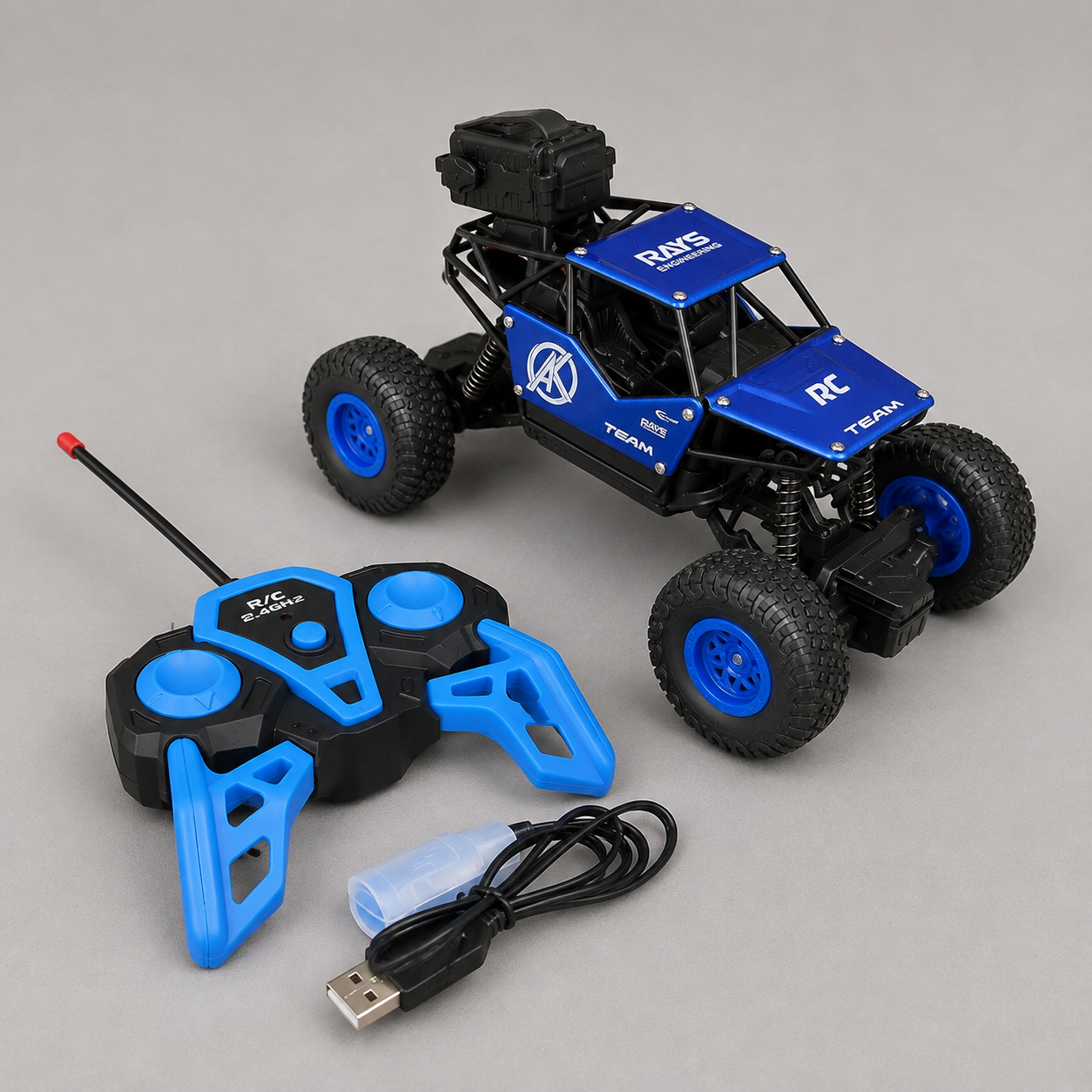 RC Rock Crawler Off-Road Truck with Camera Mount | 2.4GHz Remote Control Monster Truck | Rechargeable