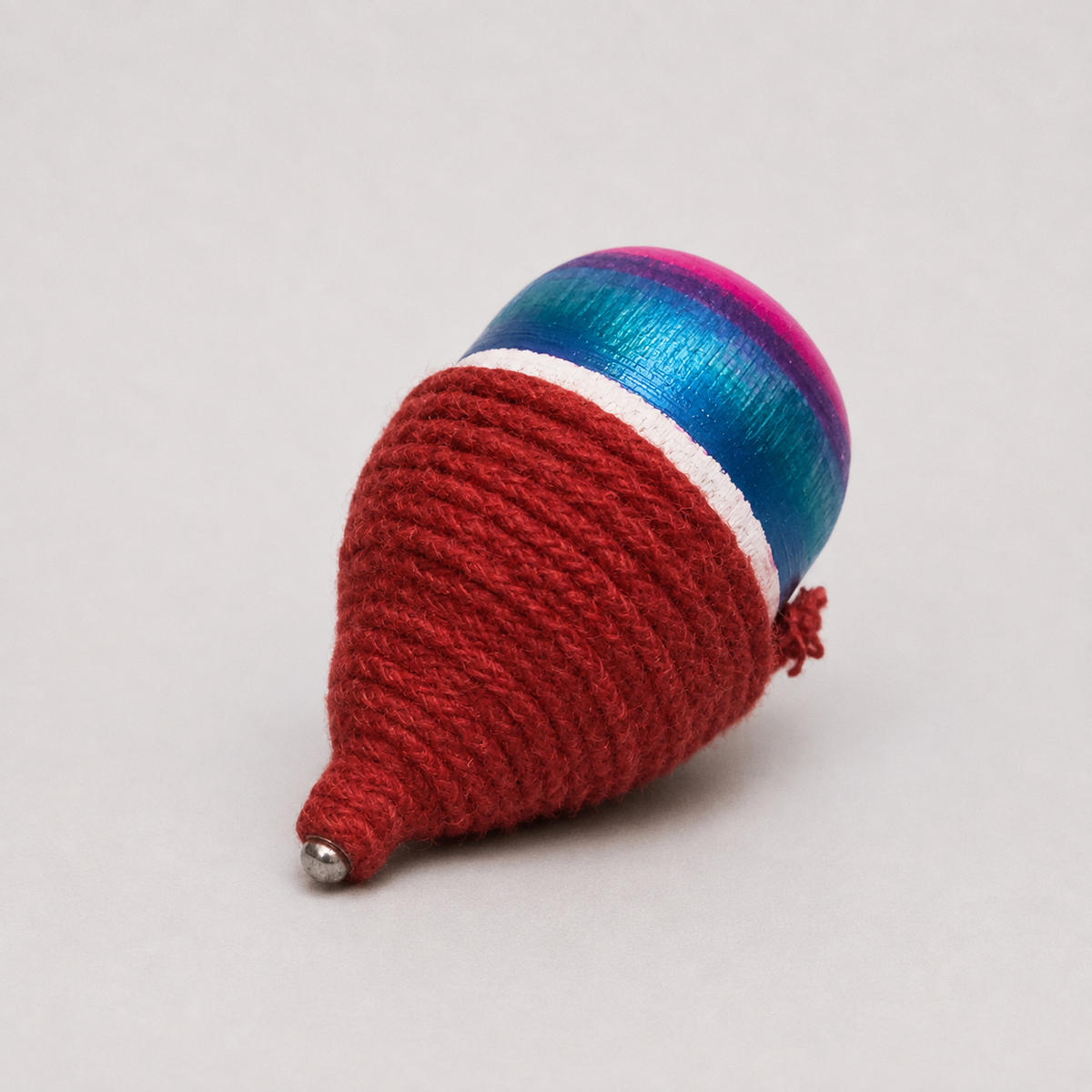 Wooden Spinning Top (Lattu/Bambaram) for Kids | Traditional Handmade Thread-Wrapped Spin Top