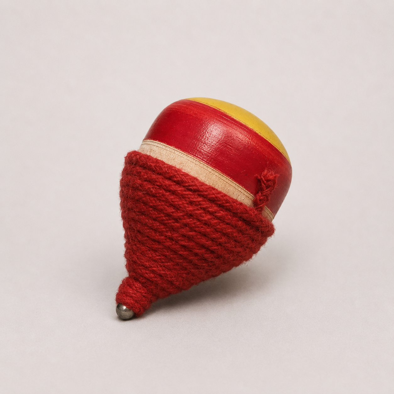 Wooden Spinning Top (Lattu/Bambaram) for Kids | Traditional Handmade Thread-Wrapped Spin Top