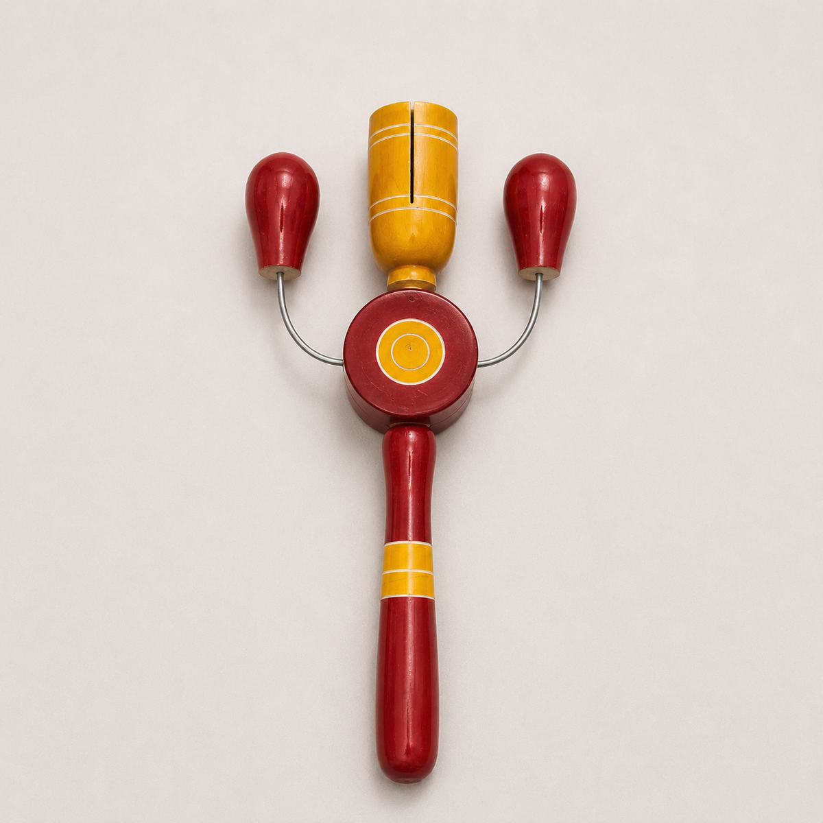Wooden Ball Rattle for Babies | Traditional Handmade Wooden Toy Rattle | Multicolor Variants