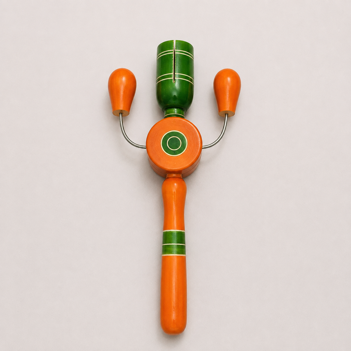 Wooden Ball Rattle for Babies | Traditional Handmade Wooden Toy Rattle | Multicolor Variants