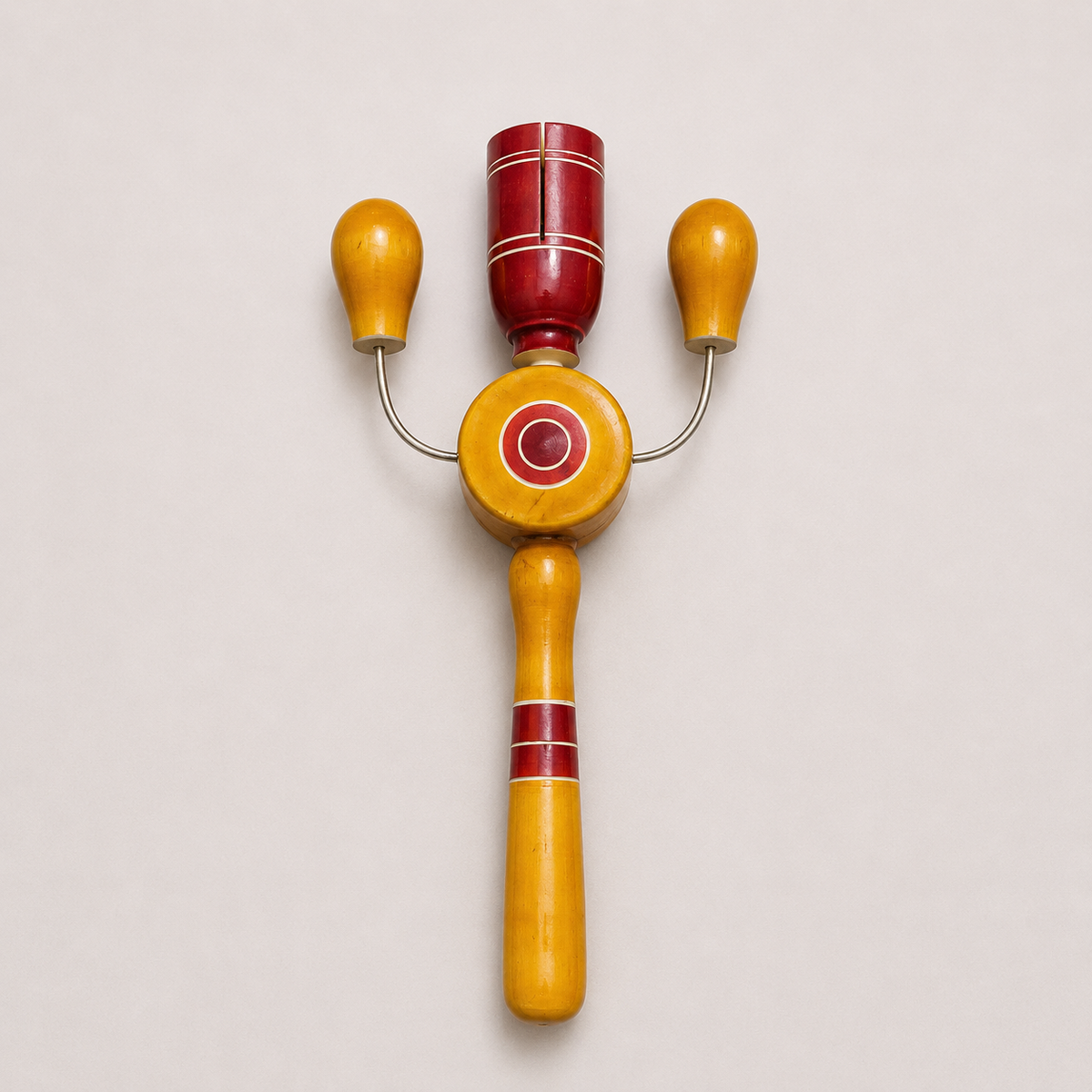 Wooden Ball Rattle for Babies | Traditional Handmade Wooden Toy Rattle | Multicolor Variants