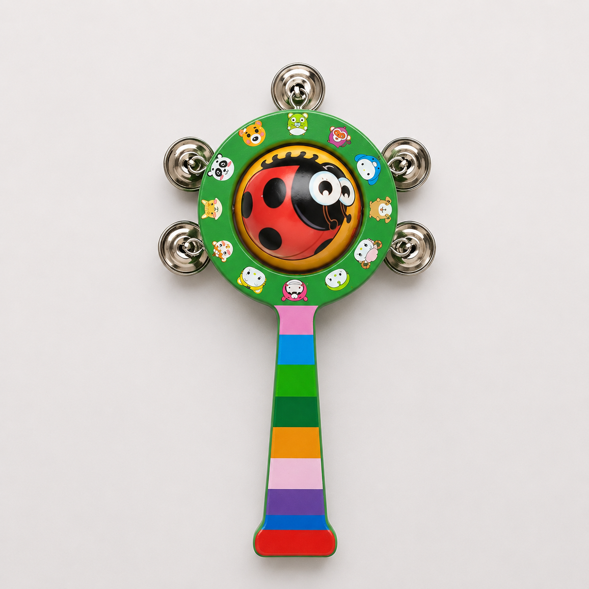 Wheel Bell Rattle for Babies | Colorful Character Ball Rattle Toy with Jingle Bells