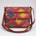 Printed Crossbody Sling Bag for Women | Multi-Pocket Canvas Handbag with Adjustable Strap