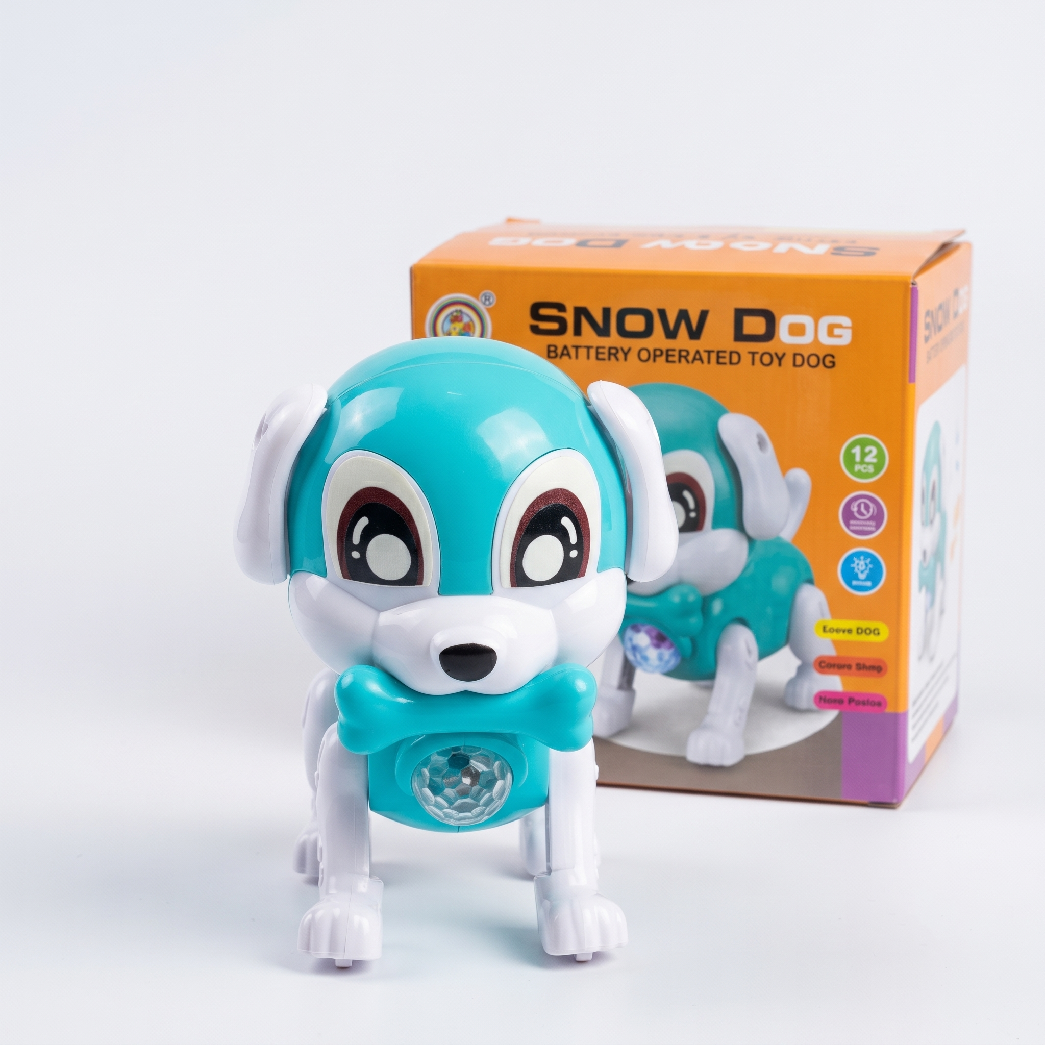 Snow Dog Battery Operated Toy – Walking Puppy with Lights, Music & Sound Effects