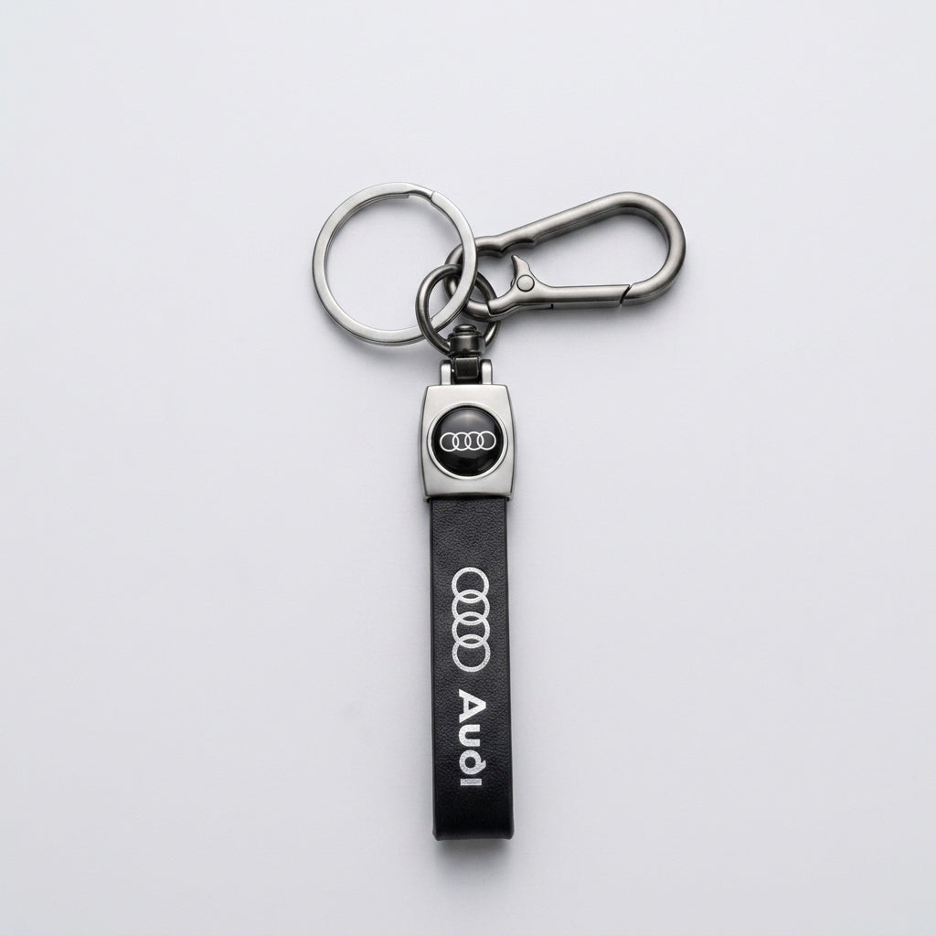 Audi Leather Keychain – Premium Leather Keyring for Car Lovers