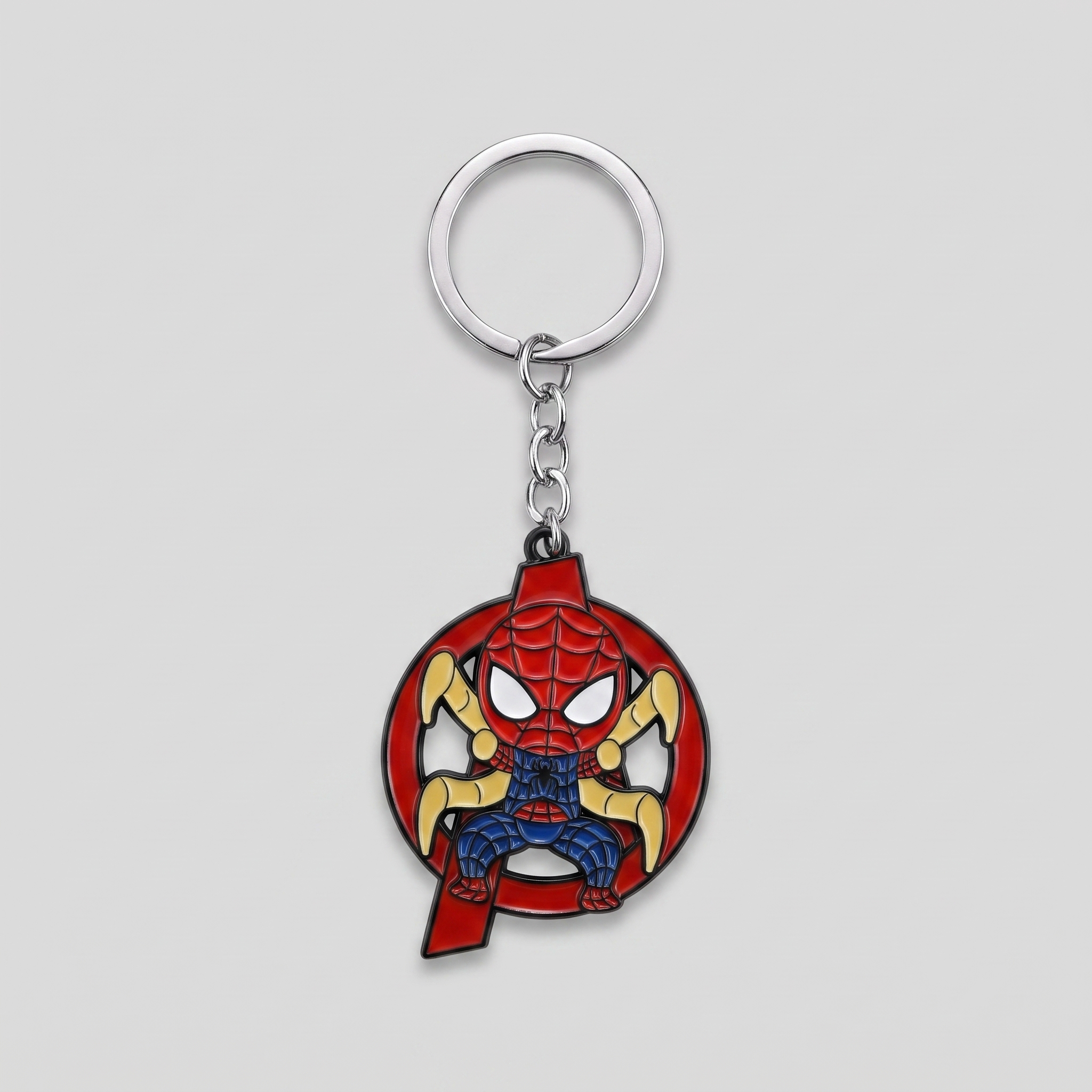 Spiderman Spinner Keychain – Fidget Spinner Keyring for Superhero Fans